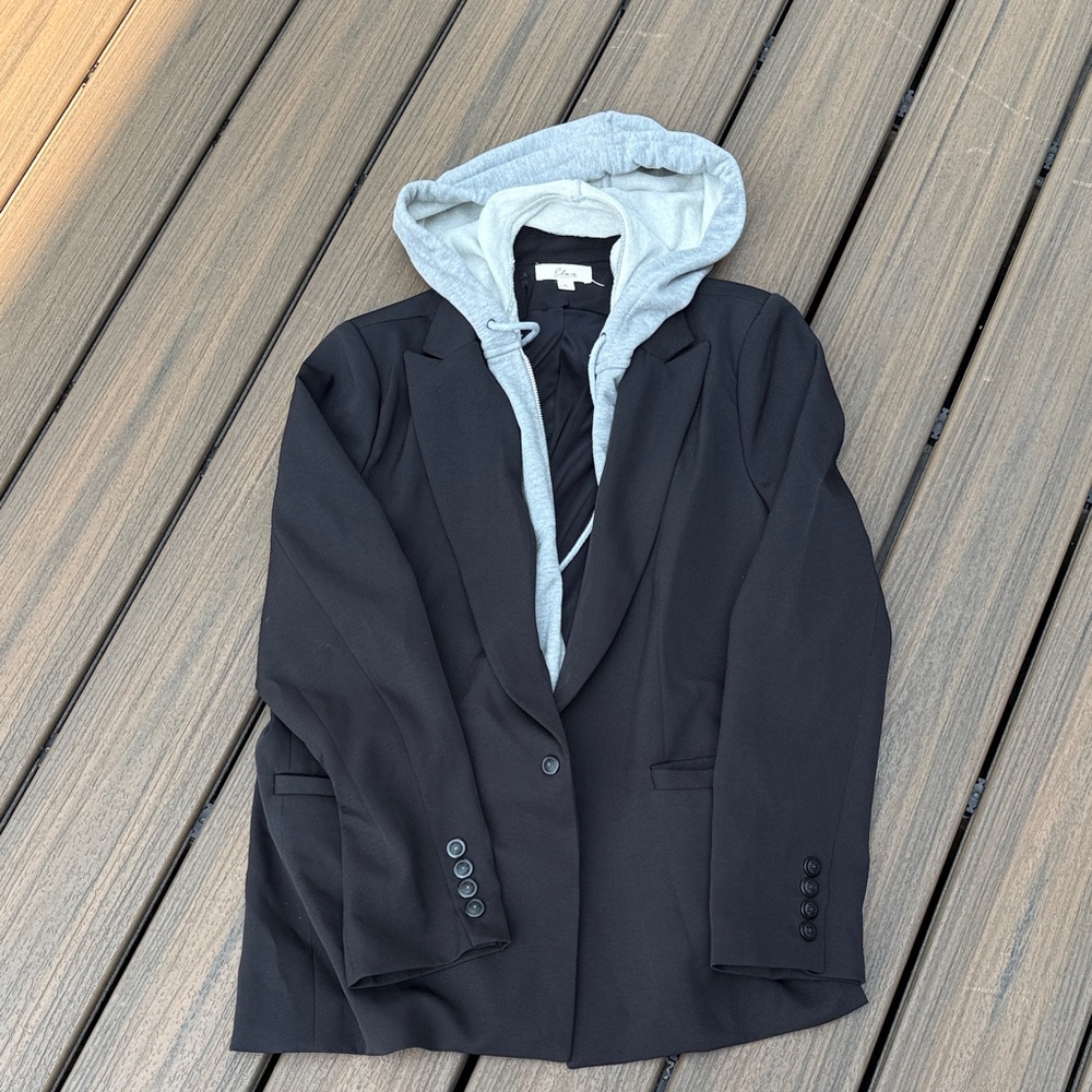 2- fer Elan Black Jacket with Gray Lining